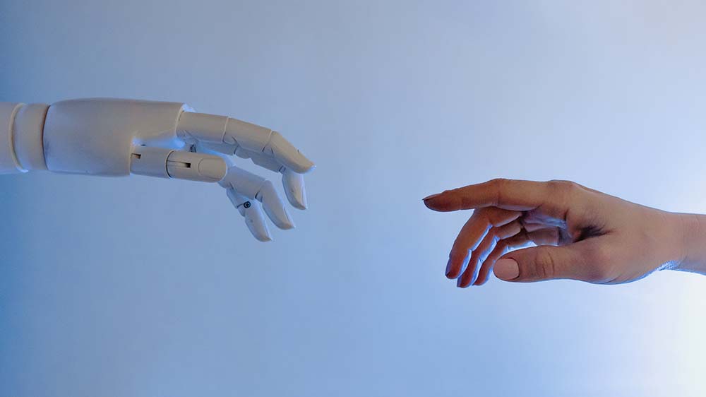Artificial Intelligence Hand Robot En Mens