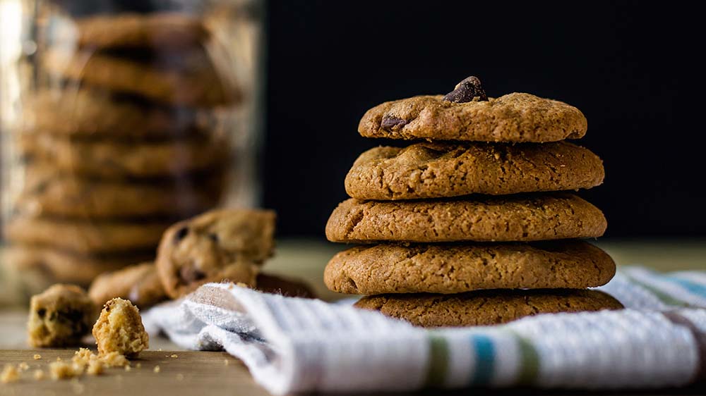 Chocoladekoekjes Op Handdoek