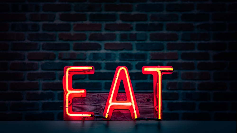 E A T Neonletters Rood